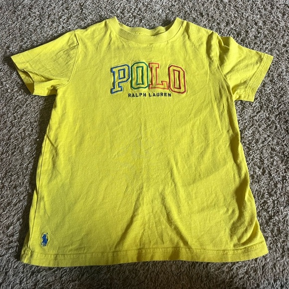 Polo Ralph Lauren Other - Polo Ralph Lauren T Shirt Youth 6 Yellow Logo Sellout Crew Neck Pony